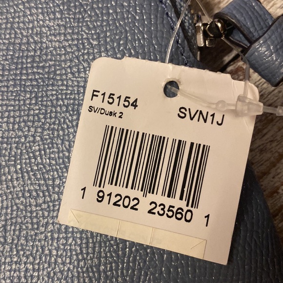 Coach Blue Corner Zip Wristlet Clutch - Picture 3 of 4